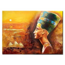  Obraz olejny ręcznie malowany 50x70cm Popiersie na tle pustyni