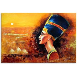  Obraz olejny ręcznie malowany 50x70cm Popiersie na tle pustyni
