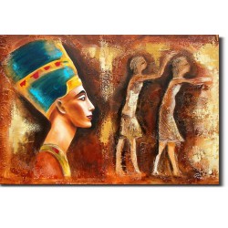  Obraz olejny ręcznie malowany 50x70cm Popiersie i dwie postacie