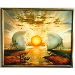  Obraz ręcznie malowany Salvador Dali L'Aurora 80x100cm w ramie D330spr