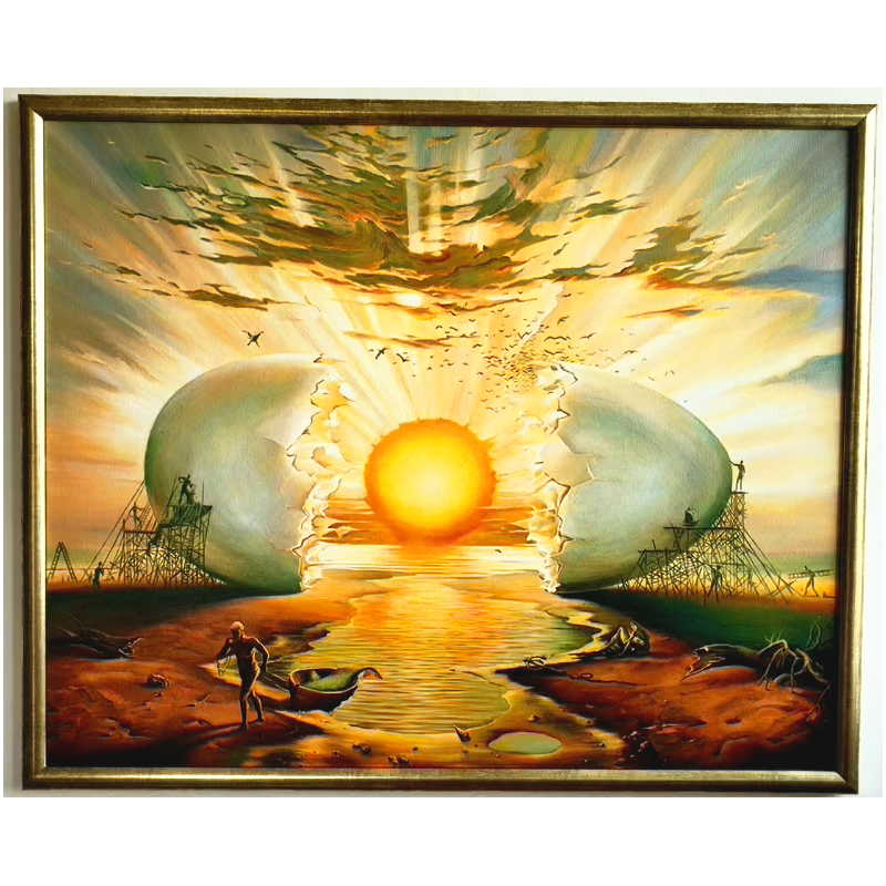  Obraz ręcznie malowany Salvador Dali L'Aurora 80x100cm w ramie D330spr