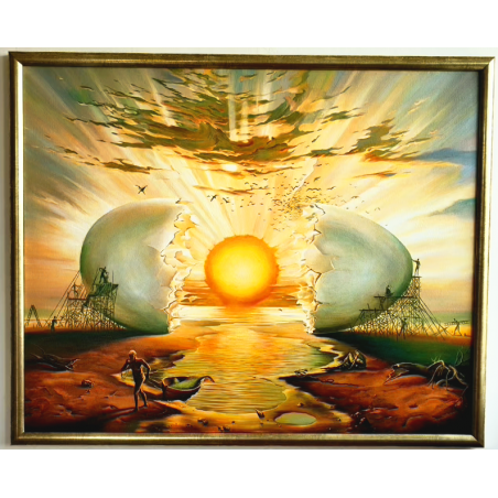 Obraz ręcznie malowany Salvador Dali L'Aurora 80x100cm w ramie D330spr