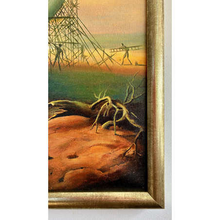  Obraz ręcznie malowany Salvador Dali L'Aurora 80x100cm w ramie D330spr
