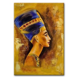  Obraz olejny ręcznie malowany 50x70cm Popiersie na żółtymtle