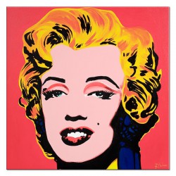 Obraz olejny ręcznie malowany Andy Warhol Marylin Monroe 60x60cm