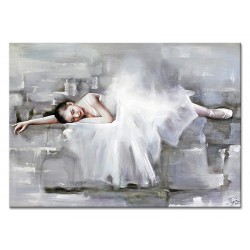  Obraz Baletnica w tańcu 50x70cm obraz malowany na płótnie niebieski