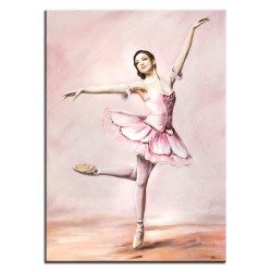  Obraz Baletnica w tańcu 50x70cm obraz malowany na płótnie różowy