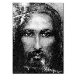  Obraz olejny ręcznie malowany z Jezusem Chrystusem z Całunu Turyńskiego obraz czarno-biały 50x70 cm