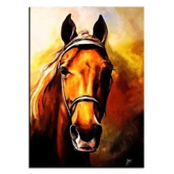  Obraz olejny ręcznie malowany 50x70cm Konie