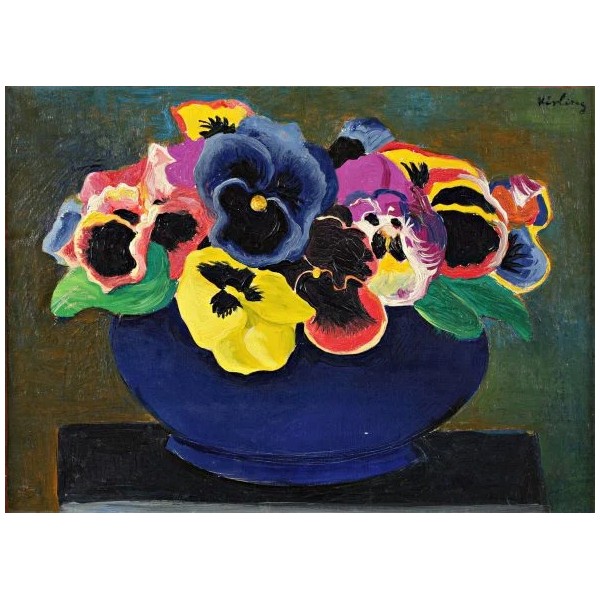  Obraz na płótnie Kisling Bratki 40x60 cm