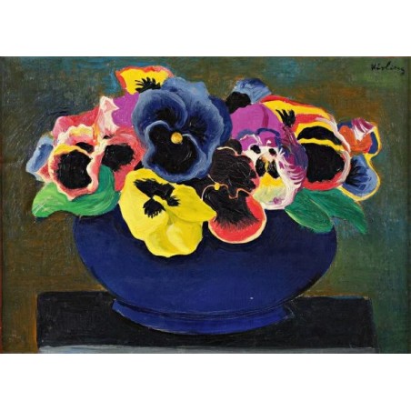  Obraz na płótnie Kisling Bratki 40x60 cm