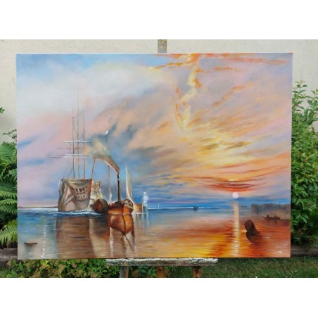  Obraz ręcznie malowany Ostatni rejs Temeraire’a William Turner