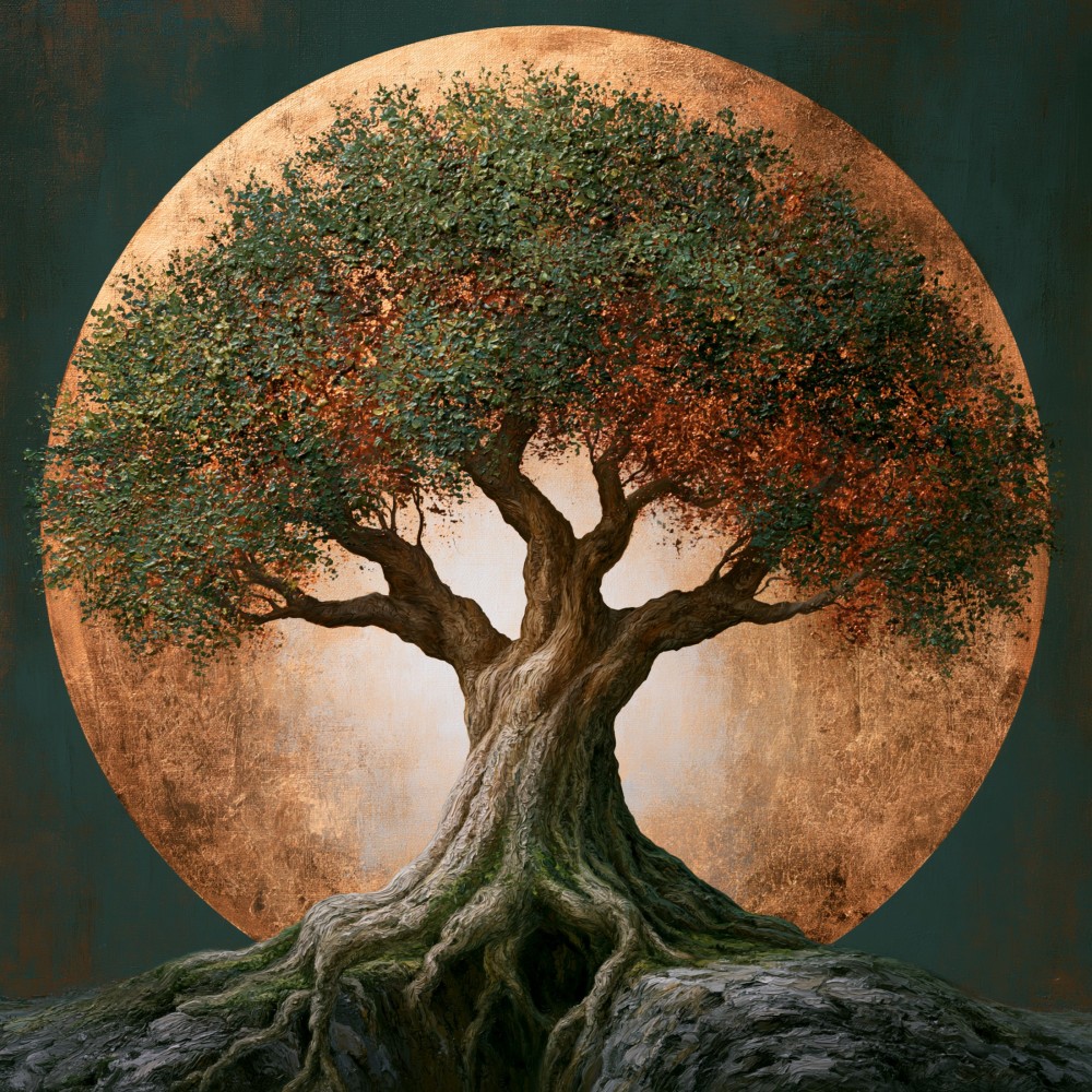  Obraz ręcznie malowany na płótnie Drzewo Życia