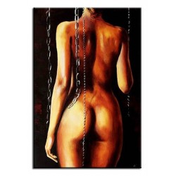  Obraz ręcznie malowany na płótnie 60x90cm naga kobieta pod prysznicem