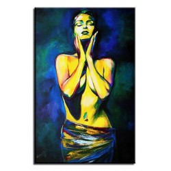  Obraz ręcznie malowany na płótnie 60x90cm naga kobieta