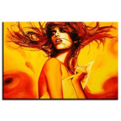 Obraz ręcznie malowany na płótnie 60x90cm zalotna kobieta