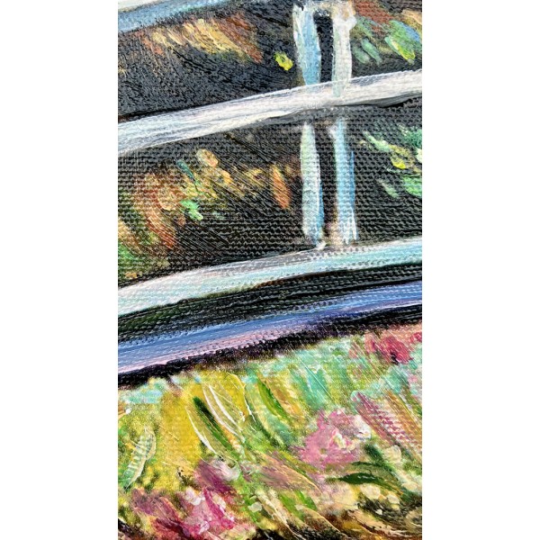  Obraz ręcznie malowany Claude Monet Japoński Mostek