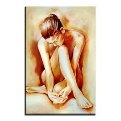  Obraz ręcznie malowany na płótnie 60x90cm naga kobieta akt