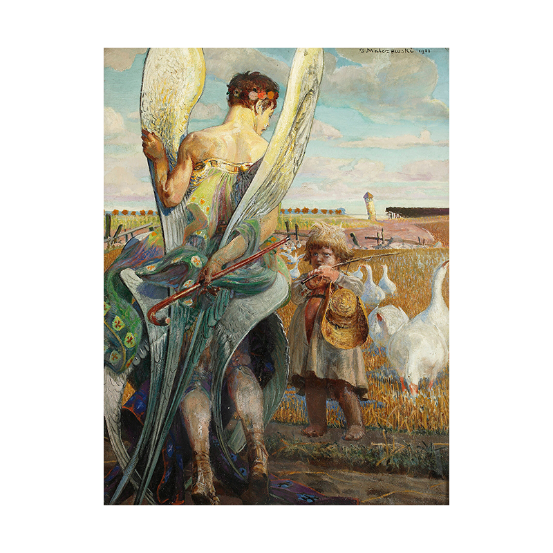  Obraz na płótnie 50x65 cm Jacek Malczewski Aniele pójdę za Tobą 1901