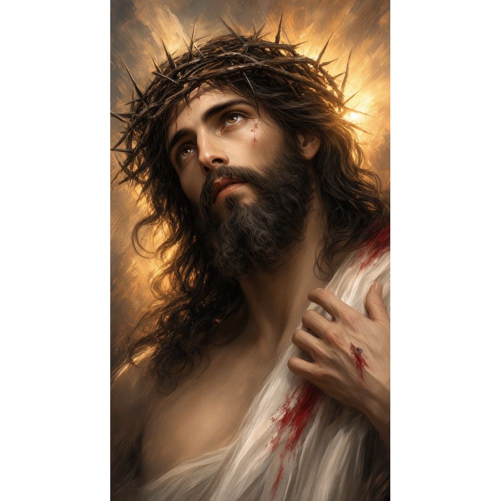  Obraz na płótnie Jezus Chrystus w koronie cierniowej