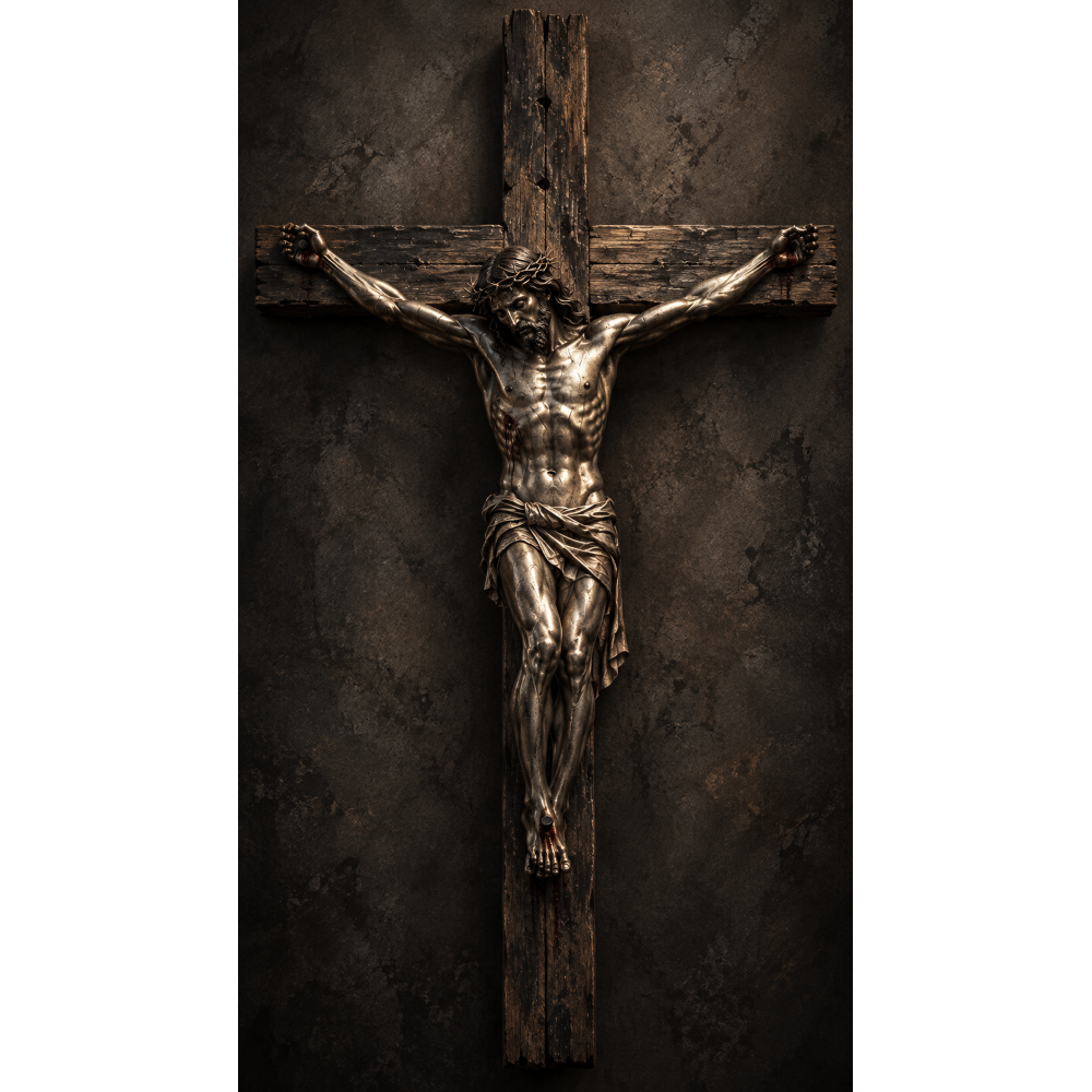  Obraz na płótnie Jezus Chrystus Ukrzyżowany – Krucyfiks