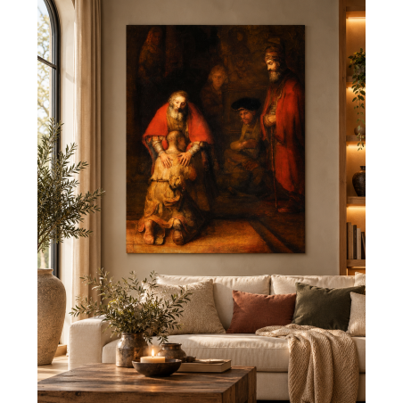  Obraz ręcznie malowany Rembrandt Powrót Syna Marnotrawnego