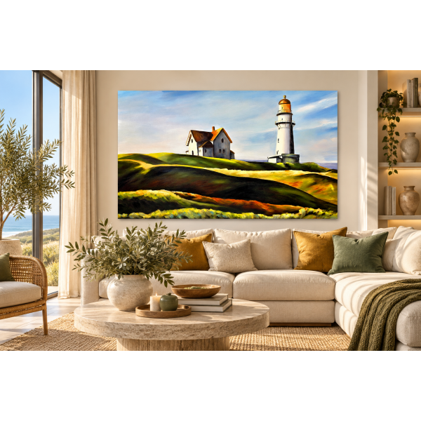  Obraz malowany Edward Hopper Lighthouse Hill